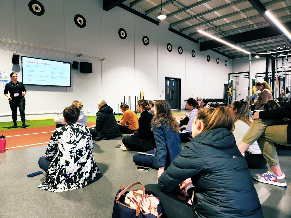 WISCongress's tweet photo. WISC22: @mcgeneau &amp; @DrAntheaClarke deliver "all the gains" in their Day 4 @WISCongress workshop on strength &amp; power development in the female athlete!

"Let's get the most out of our female athletes in the weight room"

#WISC22 #Womeninsport https://t.co/PtVQmmyb2g