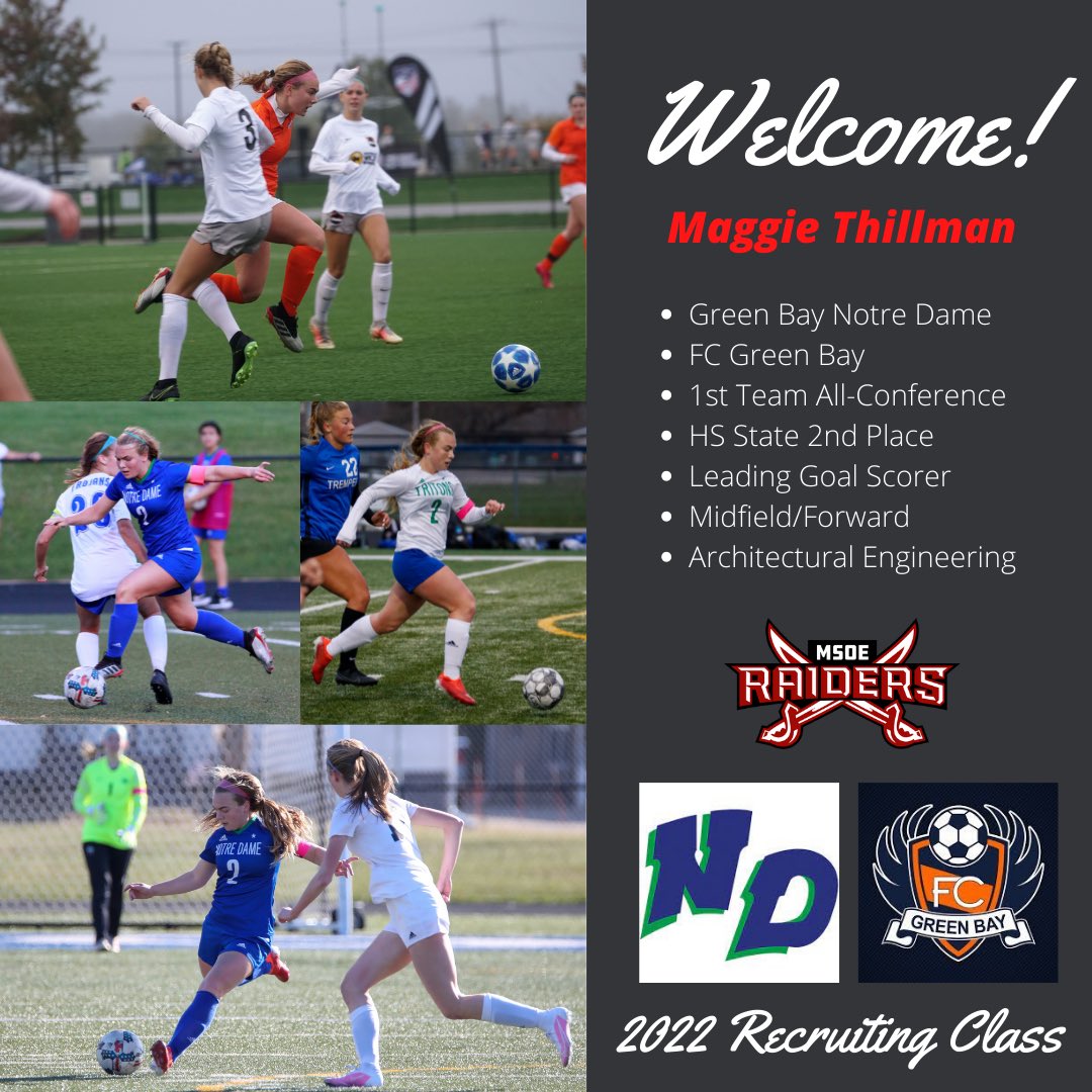 MSOEWSoc's tweet photo. Maggie has never ending energy. She is a gifted soccer player with a competitive spirit. She can beat you on the dribble or make that killer pass. If you do happen to get by her, she will stop at nothing to win the ball back. She will bring toughness and grit to the team. https://t.co/9ezxkWUxfh