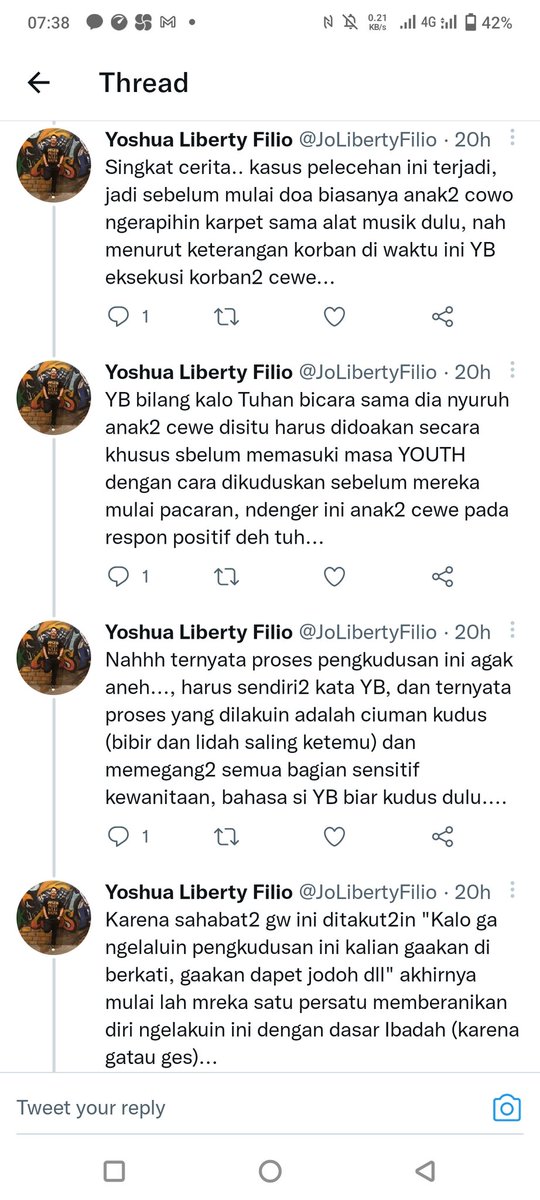 Satu lagi kasus serius! Pelecehan mengatasnamakan agama, berkedok pengkudusan.

Beberapa hari lalu, aku dapat info ini, tapi harus kupertimbangkan dalam² krn sgt sensitif. 

Syukurnya, salah satu orang dekat korban sudah angkat bicara.