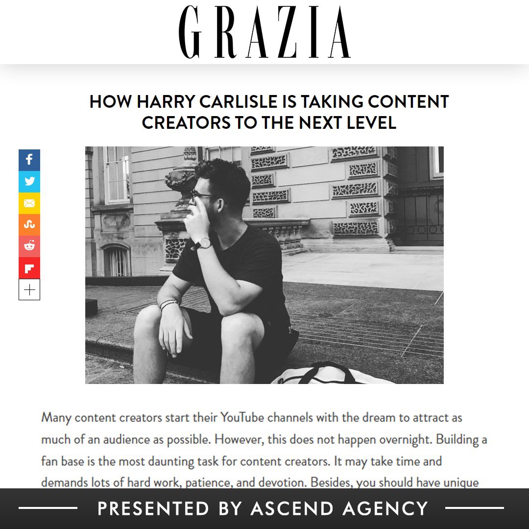 Our client, Harry Carlisle, featured in Grazia 🤩