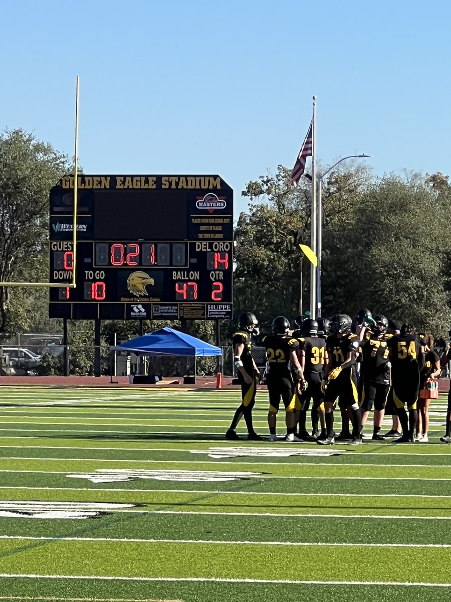 Del Oro JV enters half-time with a 14-0 score