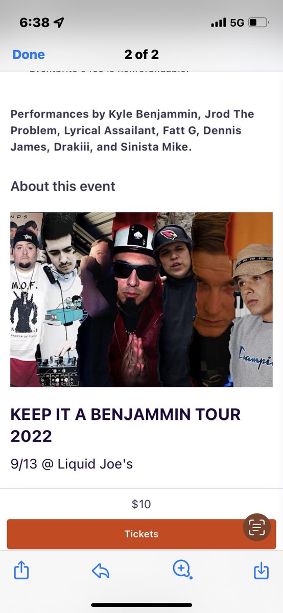fattghiphop's tweet photo. Fatt G show for my brother @kbenjamminhiphop โKeep it a Benjammin Tourโโฆ..Selling tickets for $10 and have online purchase optionsโฆ.hit me up for 9/13/2022 @liquidjoes and come party with us!
#FattGHipHop #FortyFourCrewEnt
#FortyFourCrewClothing
#TouringRapper #UnsignedArtist https://t.co/CVGqC1I314