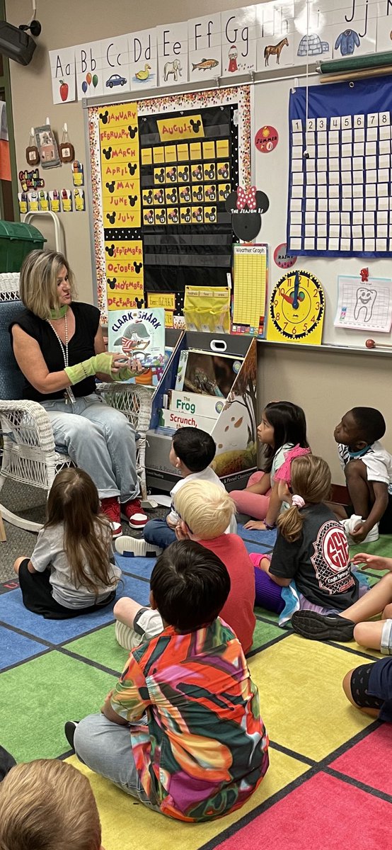 We enjoyed hearing our new AP read us a story today.  Thanks for stopping by to visit and read to us, Mrs. Overaker! #eseSOAR <a href="/OverakerESE/">Katryn</a> <a href="/HumbleISD_ESE/">Eagle Springs Elem</a>