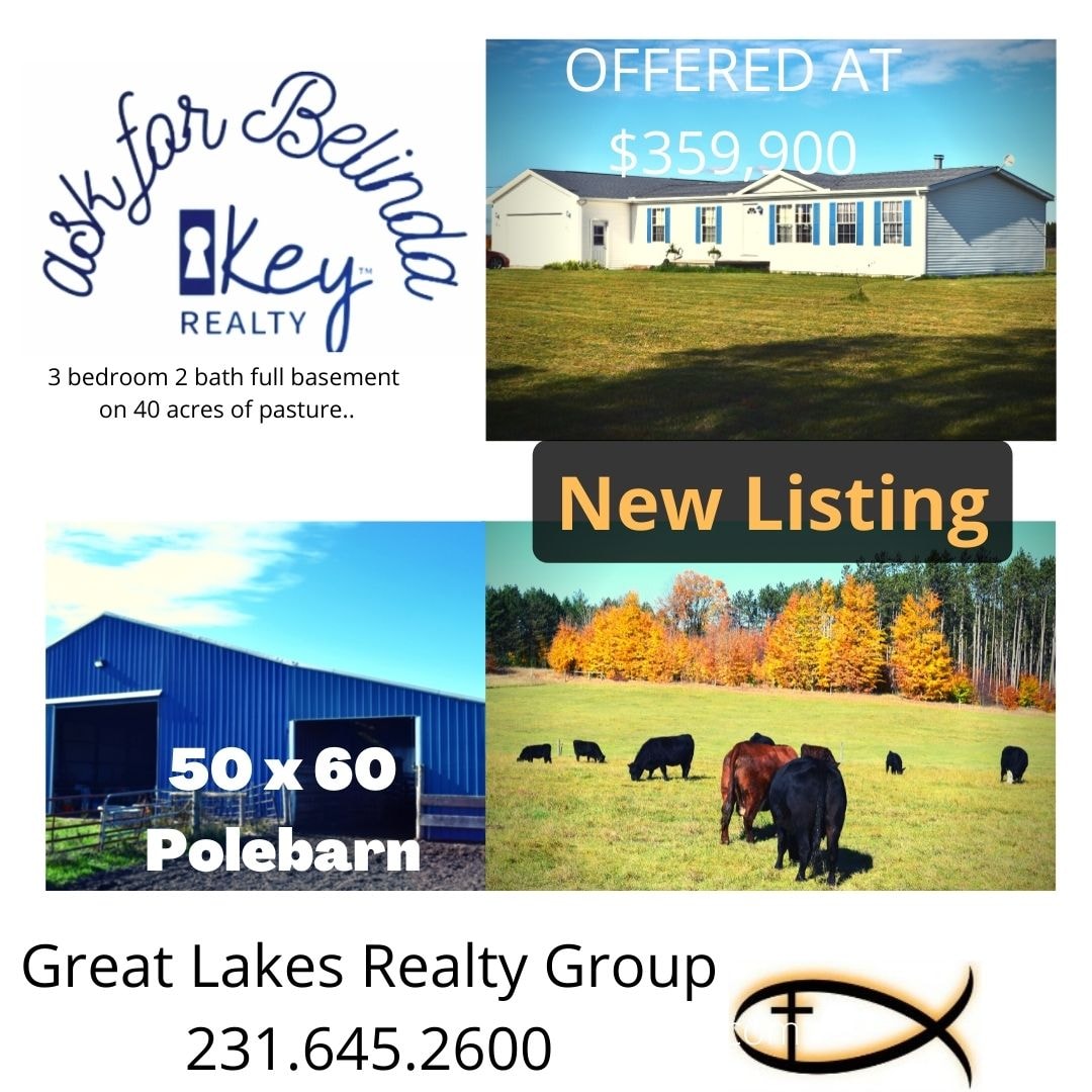 askforbelinda's tweet photo. Dreaming of owning a farm in beautiful northern Michigan? Here's your opportunity 40 acres, 50 x 60 barn, 3 bedroom Ranch home. 1063 Anderson Rd Kalkaksa Mi. 49646 Call me today. 
#michiganfarm #forsale #buyers #horselovers #farmforsale #Michigan #askforbelinda https://t.co/WvX46ak7f7
