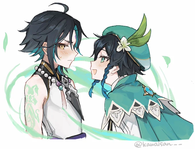※魈ウェン魈絵チャしてきた 