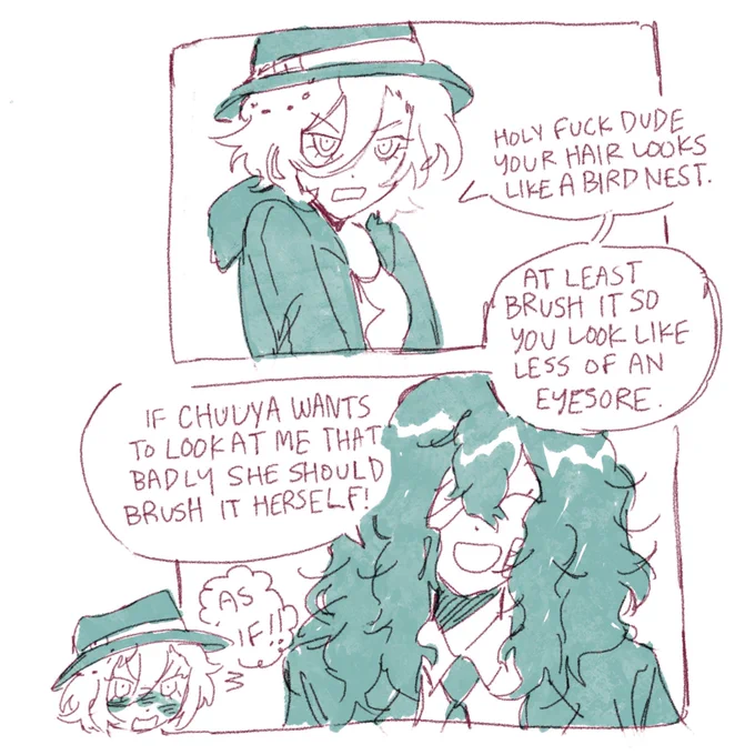 fem soukoku hair lore I LOVE BEING CORNY!!!!! #bsd 