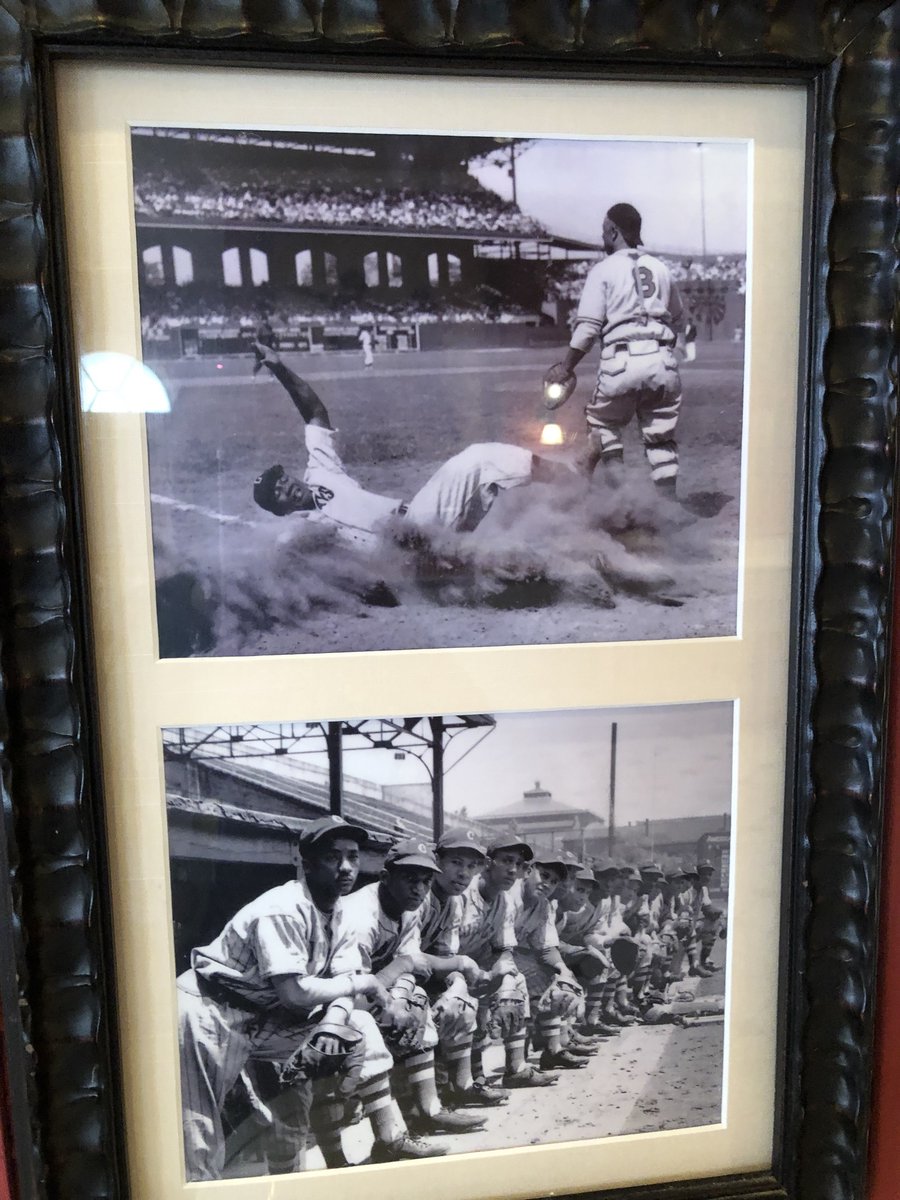 MrShakeCardArt's tweet photo. For me, this is the coolest baseball item in all of #Disney: The Legendary #JoshGibson sliding into home during the 1942 All Star Game! You can find it hanging in #CaseysCorner on Main Street USA! #JG20MVP #JG50HOF @JoshGibson_1911 https://t.co/3LxoALqB2q