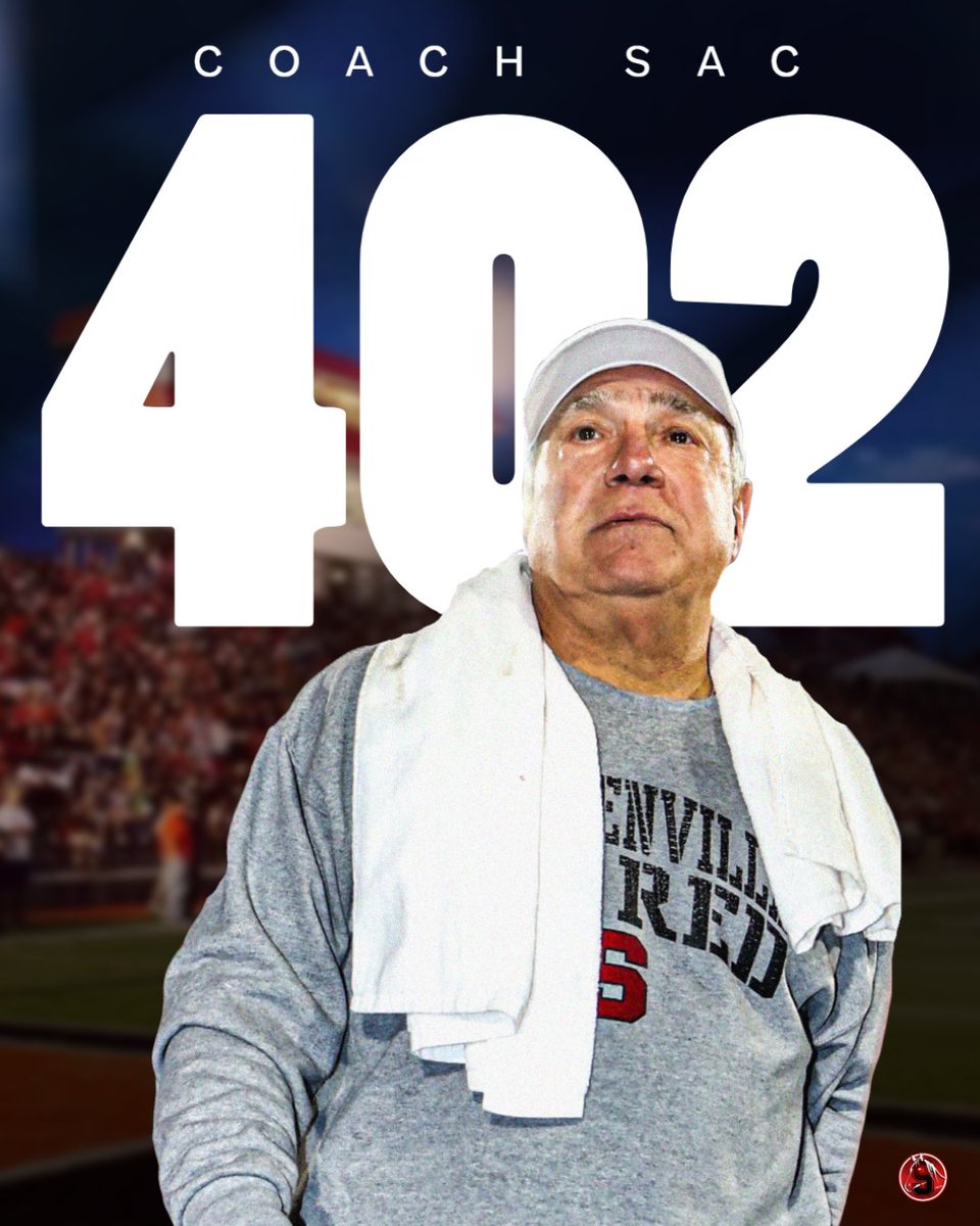 TheBigRedNet's tweet photo. The all-time winningest coach in Ohio High School  🏈  history. 
 
Congrats on No. 402, Coach Sac! https://t.co/WtPWz20h5h