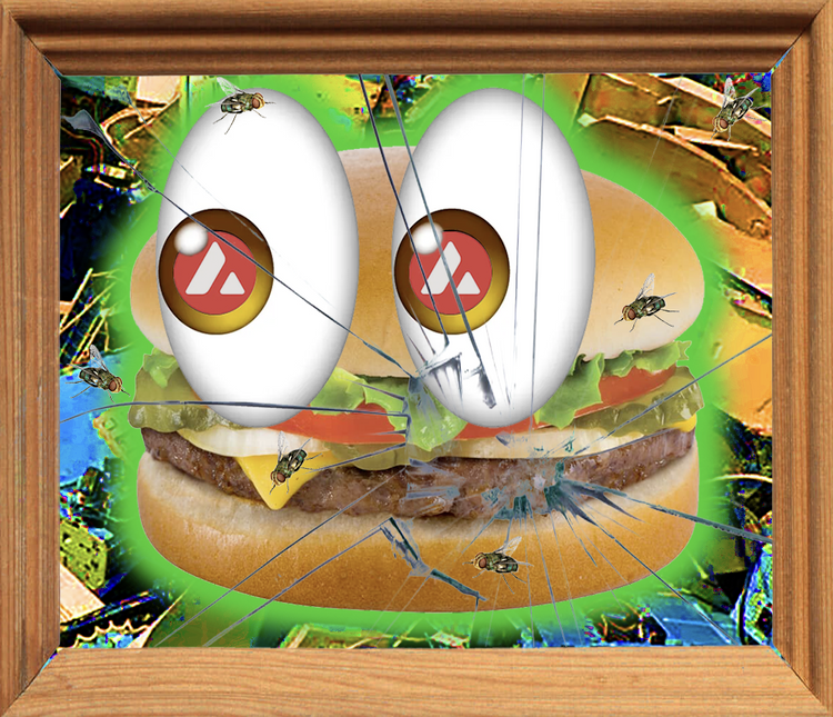 imzamonspubis's tweet photo. Thank you @hamburgers4all! I'm forever grateful for the #garbageburger. My hands are cut from stroking the frame. I can smell it, so fresh. So happy. Totally made my day! This is a true friend, real-deal human. #AVAX https://t.co/PWJomUl08H