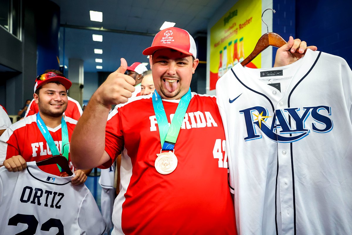 RaysBaseball's tweet photo. Congratulations to the Tampa Gladiators who recently represented Florida in the 2022 Special Olympics USA Games and won a Bronze Medal. 

They made history and are an example of what determination, courage, and the perseverance to overcome challenges is all about. https://t.co/vhcFfxcnWE