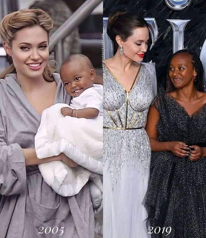 أنجلينا جولي مع ابنتها المتبنية❤️