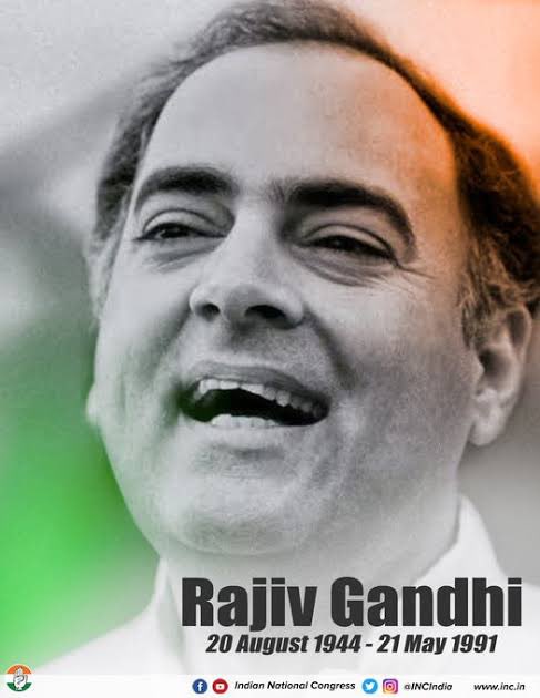 GajaMolkere's tweet image. Remembering the Architect of Modern and Digital India Bharat Ratna former @PMOIndia Late #RajivGandhi on his birth anniversary.

#TelecomRevolution
#Computerization
#VotingPowerto18
#WomenReservation
#JNVinEveryDistrict
#RozgarYojana
#TotalLiteracy etc.
#RememberingRajivGandhi