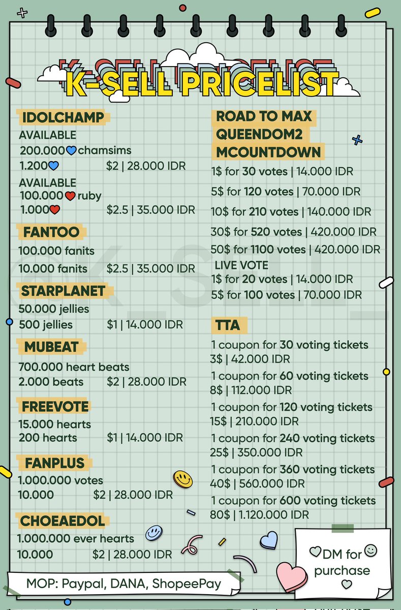 KVS || Selling Kpop Votes 🎟 (@k_sell_) on Twitter photo 