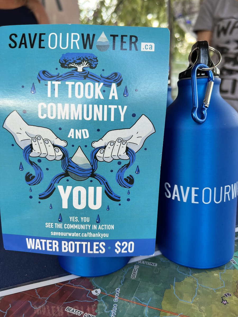 saveourwaterca's tweet photo. @riverfestelora is so cool for many reasons; music, food, people… BUT this is the coolest of all. 100% PACKAGED WATER FREE! None. 

So come by our table and buy a beautiful reusable water bottle. #riverfriends #RiverfestElora #ItTookACommunityAndYou https://t.co/P4NQriqfee