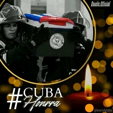 Cuba entera los llora. Cuba entera los recordará por siempre hombres héroes de fuego héroes de verdad.
#CubaHonra 
#FuerzaHermanos