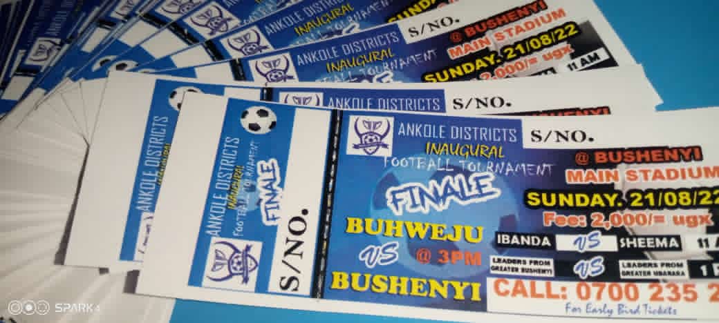 Ankolecup's tweet photo. Finale Tickets are out

Get one at only 2K.

And enjoy finals, BUHWEJU vs BUSHENYI at Bushenyi Main stadium this Sunday 21st August 2022.

#AnkoleDistrictsCup
#TwiinEntaranta
#CentenaryBank https://t.co/7dtutzb4Jo