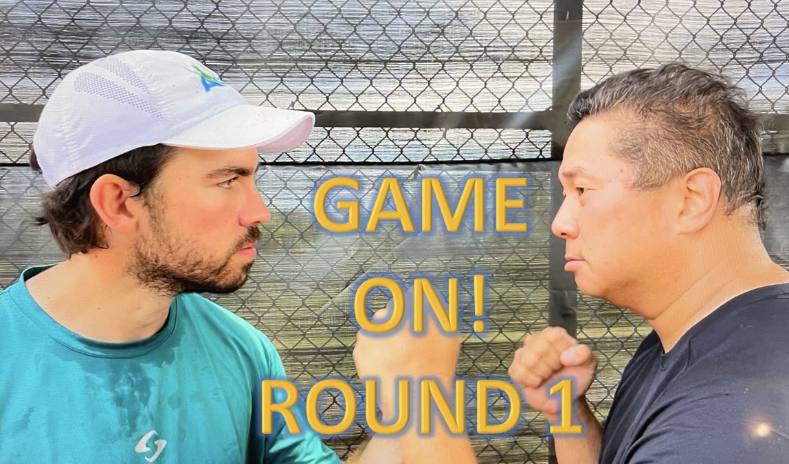 BLeePickleball's tweet photo. GAME ON!
My instructor, Riley Stockwell (rated 5.0 doubles, 4.5 singles) and I play a singles match.
See who comes out on top in Round 1!

Remember to Like (video) &amp; Subscribe (to my YouTube channel) - it's free. 
ENJOY!
https://t.co/h00oq88wUI https://t.co/de1Q8NYnxr
