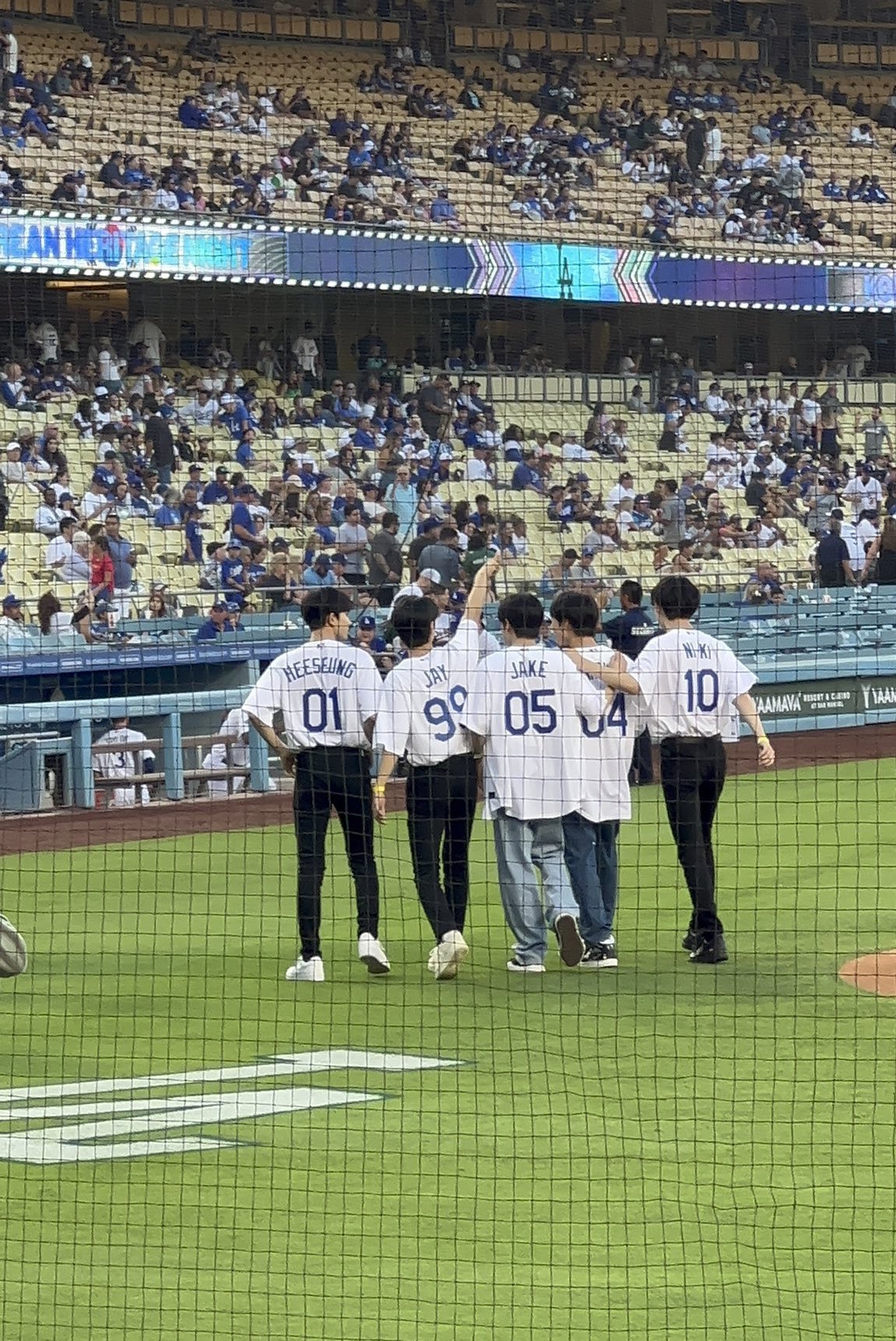 sofi on X: Enhypen at LA Dodgers Korea Night!  / X