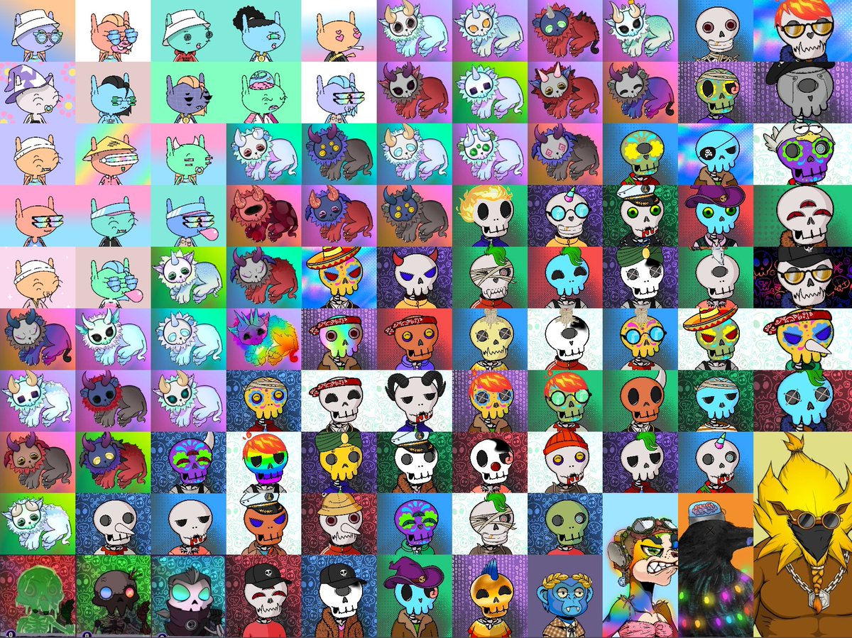 TheMrAWong's tweet photo. Some of the #BlueChipNFT #cronos projects. #loadedlions #croskulls #badaliens @CroskullNFT #mmk #madmeerkats #cdc #LFG #BullishOnGRVE https://t.co/iXVhJT1gPH