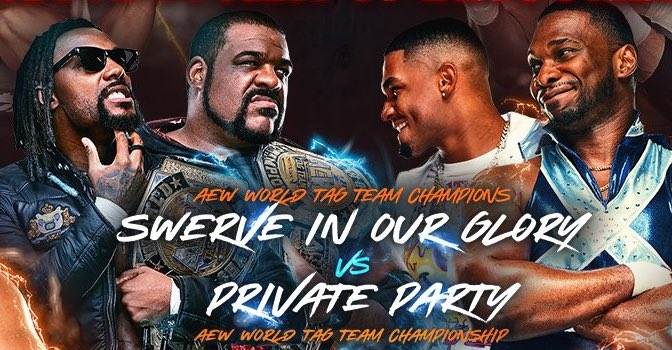 It’s  @RealKeithLee and @swerveconfident vs @MarqQuen and @IsiahKassidy for the AEW Tag Team Titles on #AEWRampage