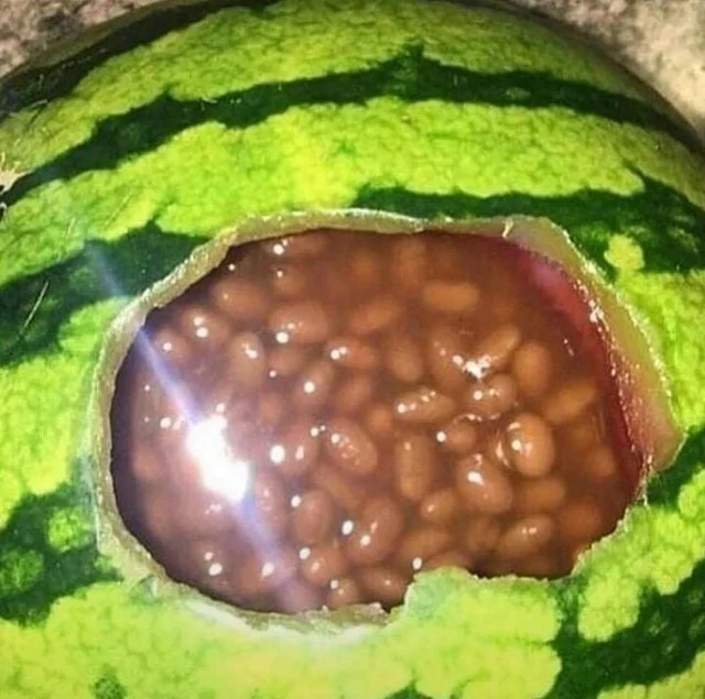 messedupfoods's tweet photo. bean-infused watermelon https://t.co/uYGUiLv7me