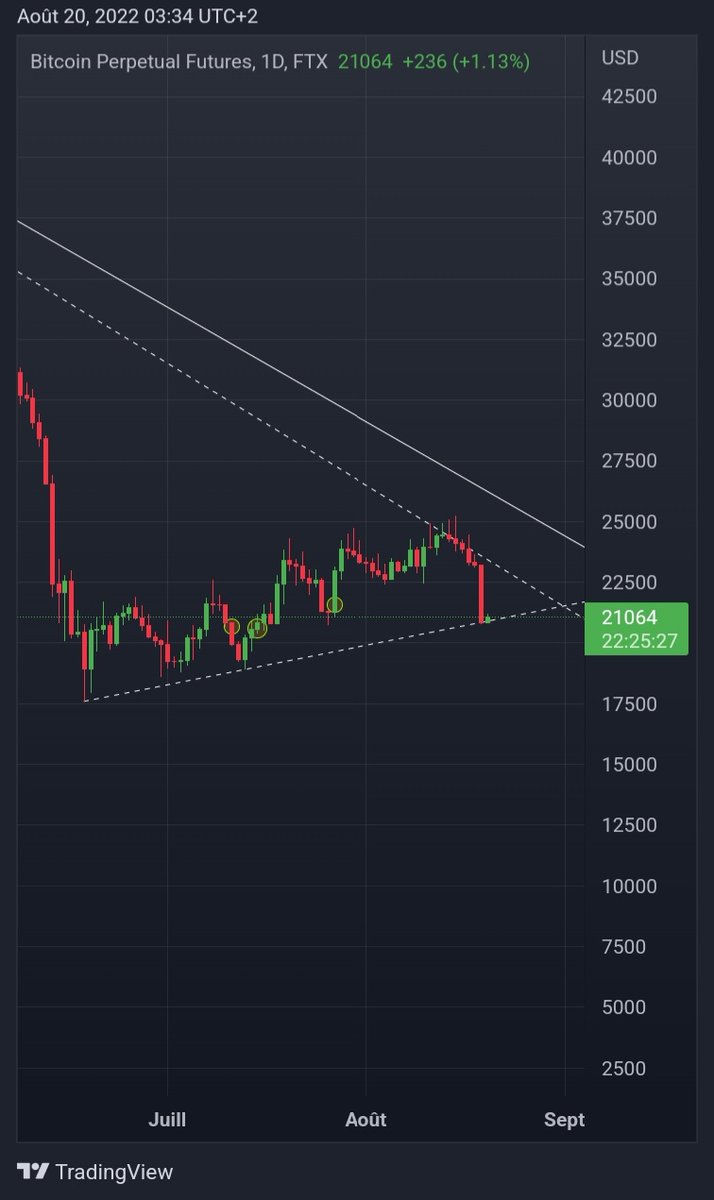 CryptoTec31's tweet image. #BTC Arrêt sur la Trendline de notre range haussier !

- Pas d'ouverture de positions sur ce niveaux, ce serait trop risqué. Confirmation obligatoire. 

- Si nous stagnons, ma super AT provisoire vous attend !