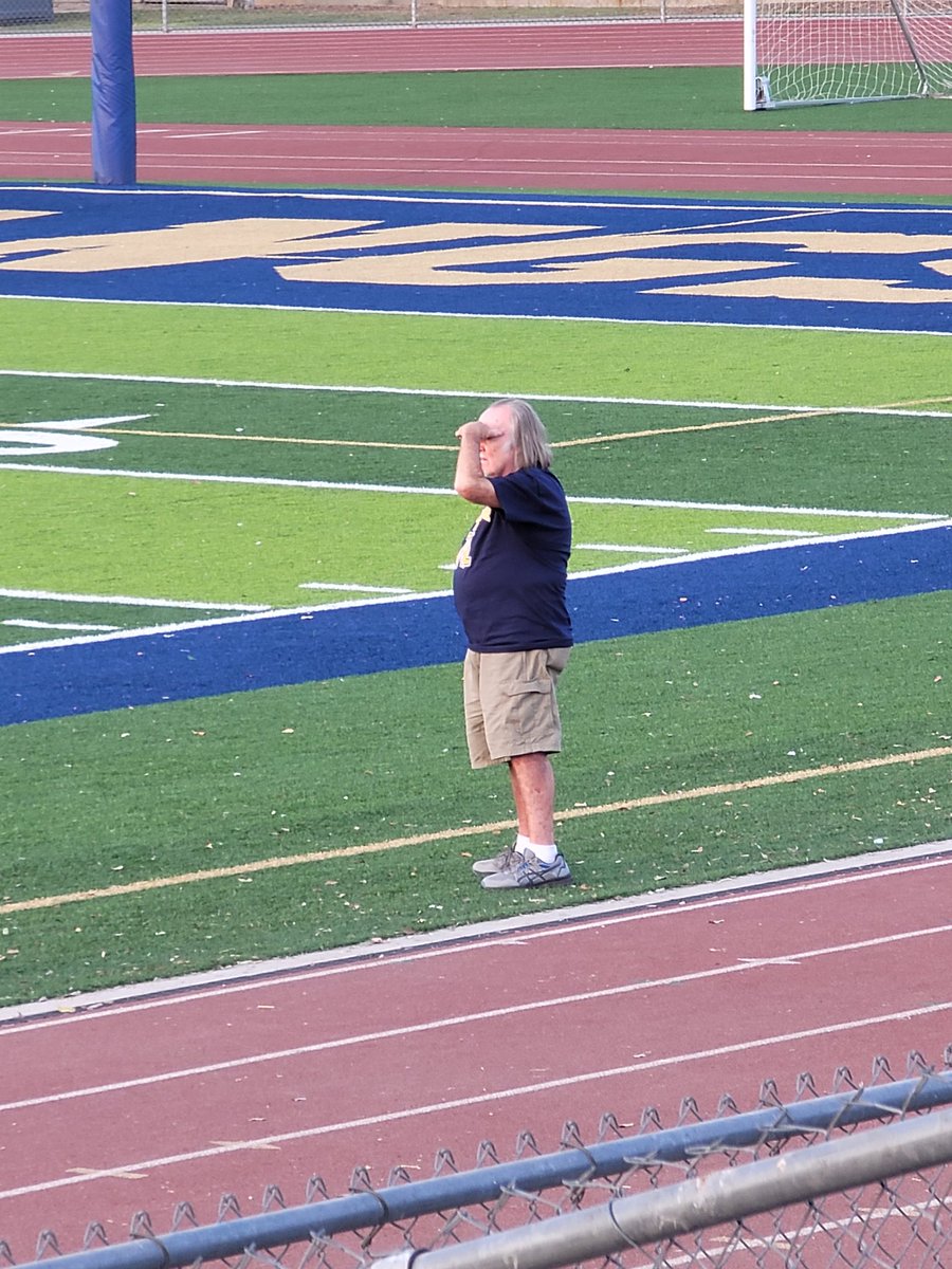 JMHS_Mustangs's tweet photo. It wouldn't be Friday night football without Coach Paul! #stangs4life💙💛🐎 https://t.co/rgMhqvKCCg