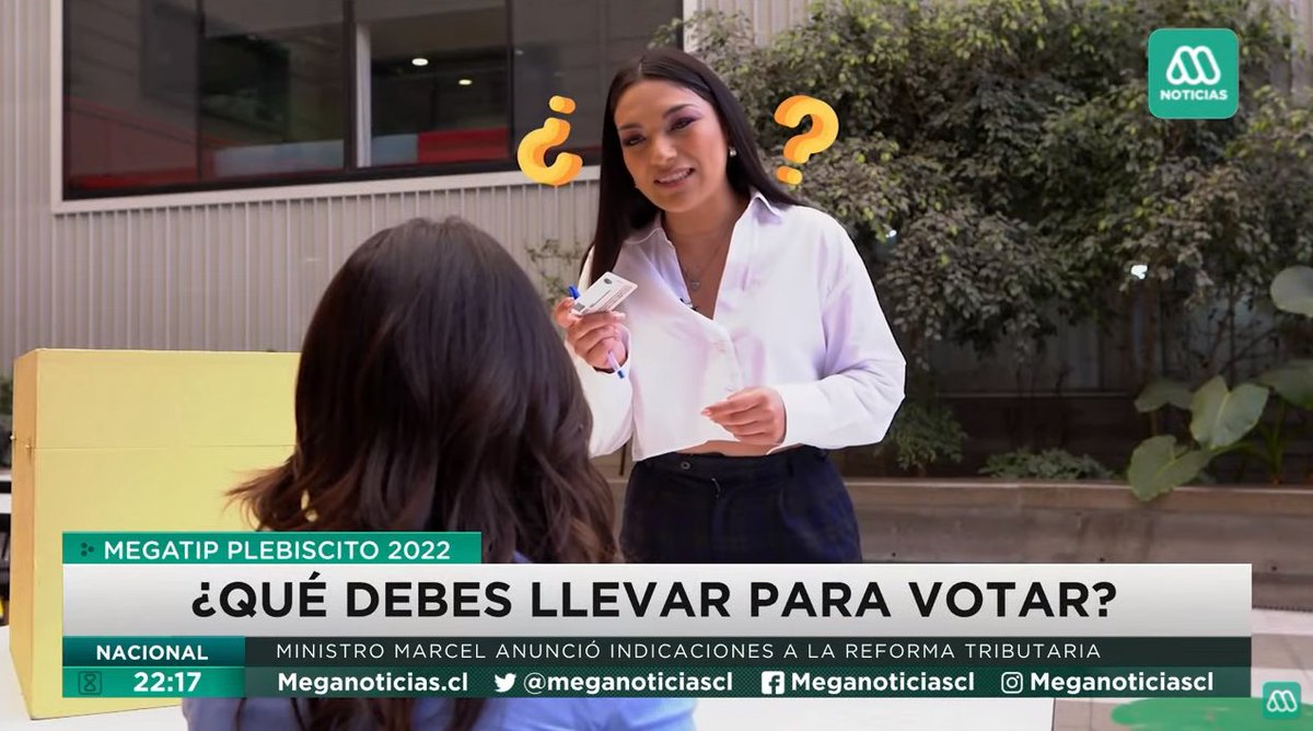 meganoticiascl's tweet photo. 📺 #MeganoticiasPrime | ¿Qué debes llevar para votar?: Lápiz pasta, mascarilla, alcohol gel y cédula de identidad #MegaTip #MegaPlebiscito
📡 Señal en vivo » https://t.co/6Gu7yzGMH7
📡 Señal YouTube » https://t.co/ShAexkKQAK https://t.co/B2bRoO9S1n