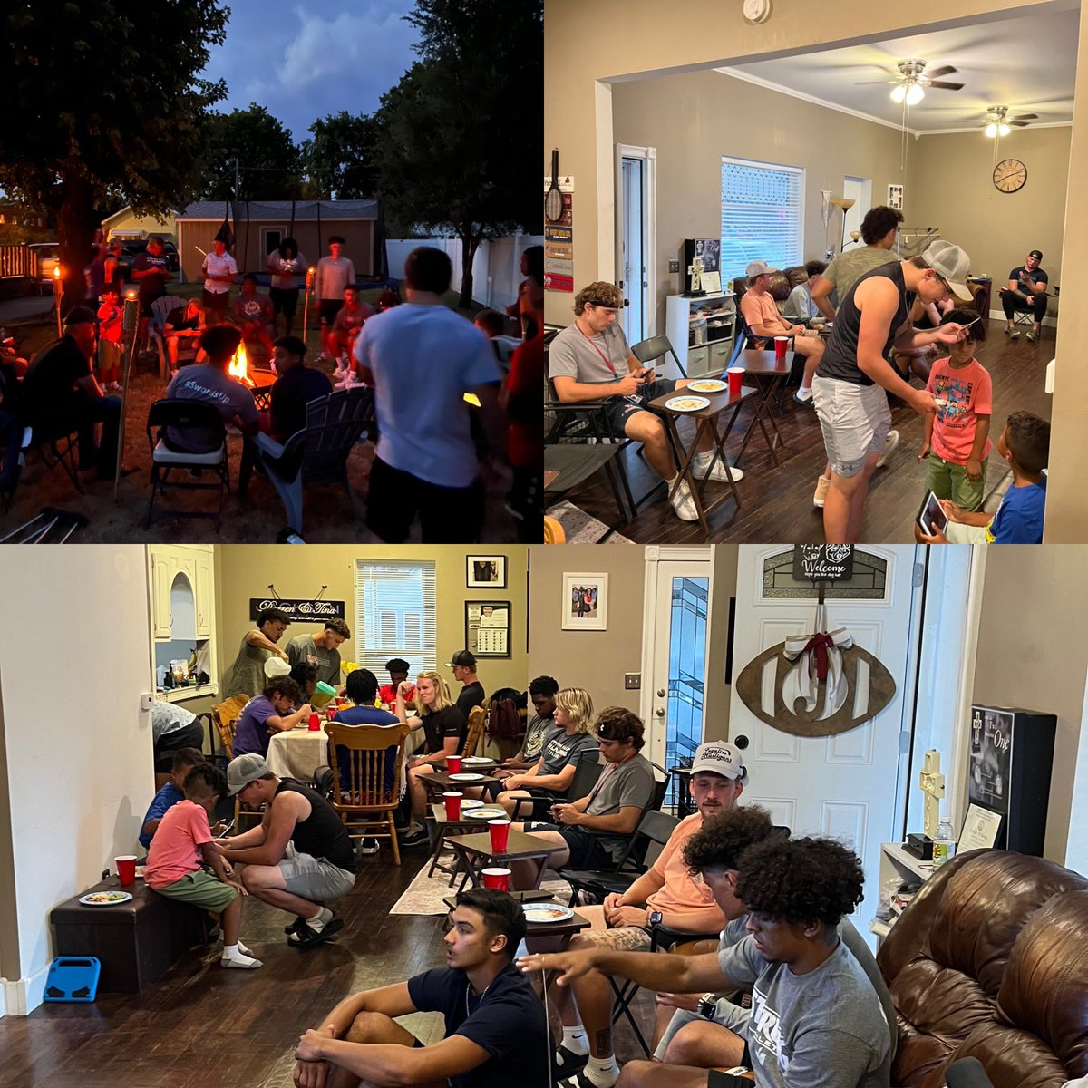 Enjoyed having the QBs,RBs and TEs over for dinner! One Love Warrior PRIDE ⚔️🔵🔴⚔️