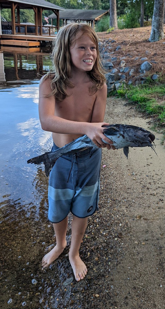 Bryan_49Ford's tweet photo. We like to do a little fishing between @NASCAR races. My little man out here slaying em ๐ฃ
#QualityTime #VAtoNC https://t.co/bqJzEllWny