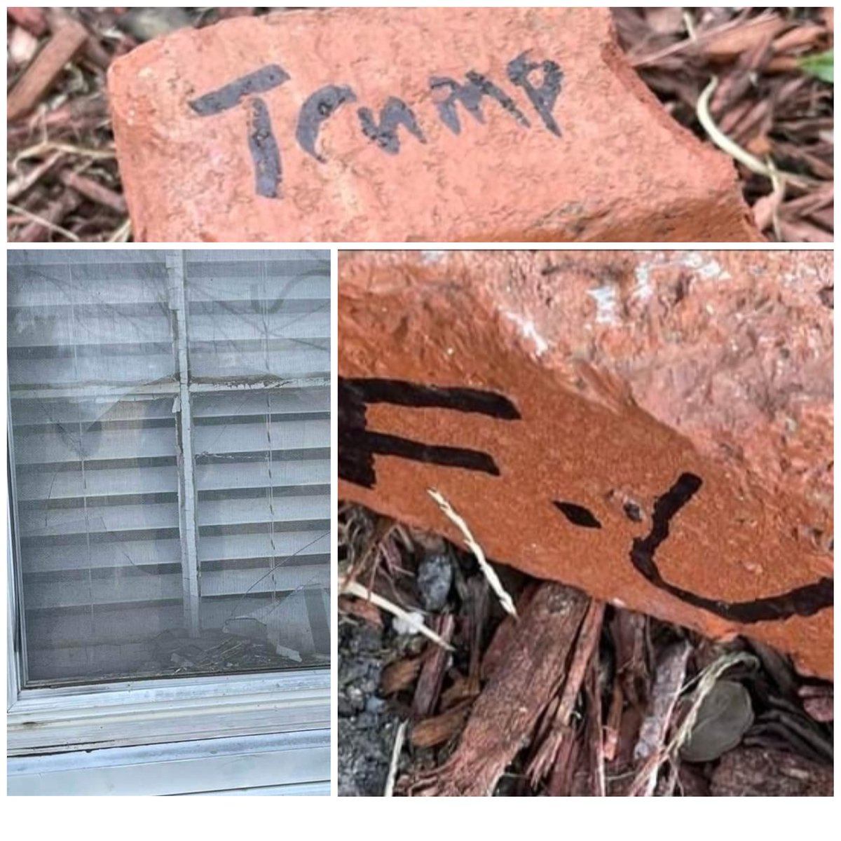 RepRoberts's tweet image. This brick pictured below with derogatory slurs was thrown at a window at Sean Roberts house. 

This violent attack is a direct result of the slander by Rep. Bush and the dirty politics of Liberal Leslie Osborn.