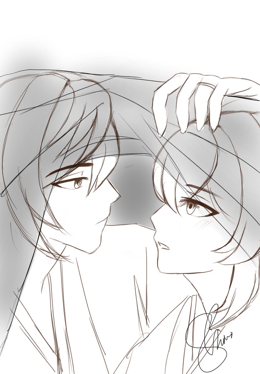 lapisdeixnoctua's tweet photo. Took an old sketch for Day 3 #zhonglucweek2022 

Where the Dragon Lord fell in love the moment he laid eyes at his bride.

Diluc was a sacrifice given by the people of Mondstadt to the Dragon Lord to keep him in their favor. 

>>just another quick doodle. https://t.co/QwcrJ7O0Xm