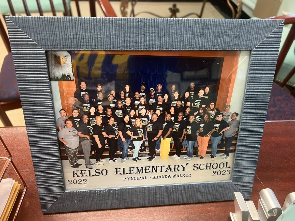 KelsoHISD's tweet photo. It took us an extended minute but we finally got it together!! Staff Photo 2022-2023. So proud of this remarkable group of educators!! We are B-Rated but not for long!!! #OnOurWayToAnA Kelso Inc. “Where Eagles Soar!”@KelsoHISD @AmyPoerschke @HISD_ESO1  Check Us Out! #Drippin’ https://t.co/0bhj9EeSZg
