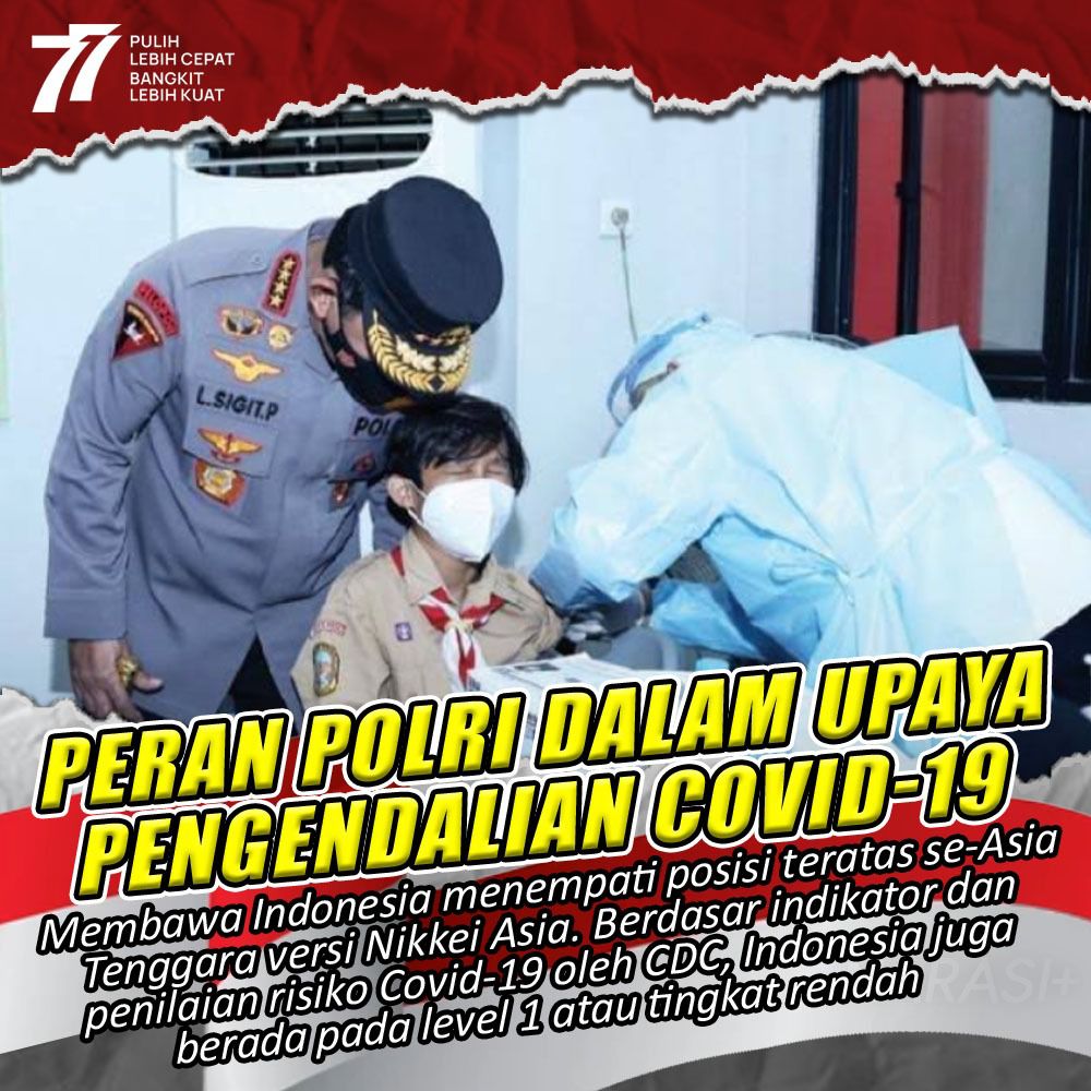 babarengancom's tweet photo. Peran Polri dalam upaya pengendalian Covid-19.

Indonesia menempati posisi teratas se-Asia Tenggara versi Nikkei Asia. Berdasar indikator dan penilaian risiko Covid-19 oleh CDC, Indonesia berada pada level 1 atau rendah

#SinergitasProgramPemerintah
Bangkit Pulih Indonesia https://t.co/fhi8mo90eo