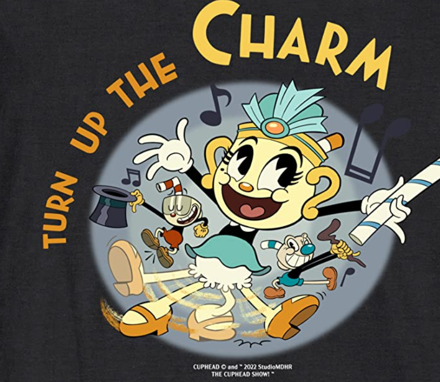 Cuphead Show Ms. Chalice Turn Up The Charm Shirt - TeeUni