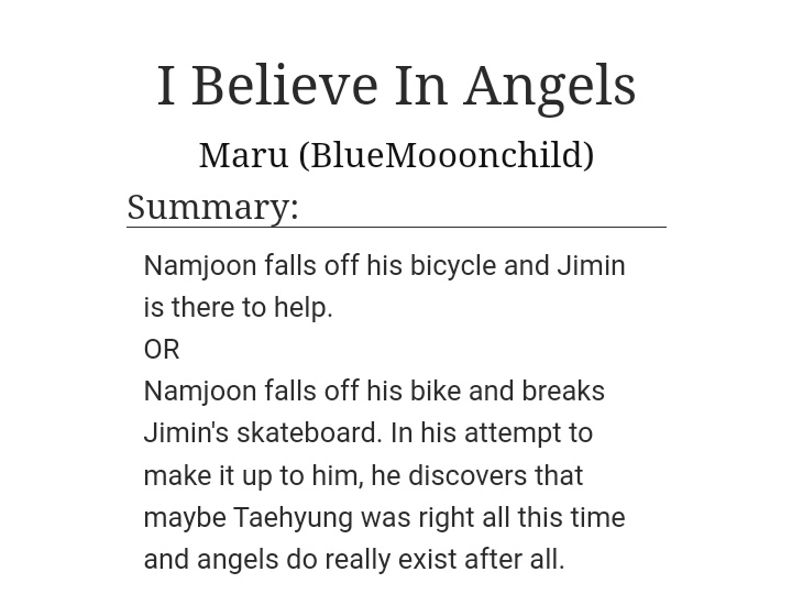 BlueMooonchild's tweet photo. 👼I Believe In Angels👼
for @MinjoonFest

🚲Teen+
🛹Meet cute
🍦(Not So) Strangers To Lovers
🚲Accidents (nothing serious)
🛹Clumsiness 
🍦Awkward Tension 
🚲Insecurities 
🛹Flirting 
🍦Open Ending (but more like a happy one!)
🚲Moodboard by me
 https://t.co/FcstMal0qg https://t.co/3IapN9f4jW