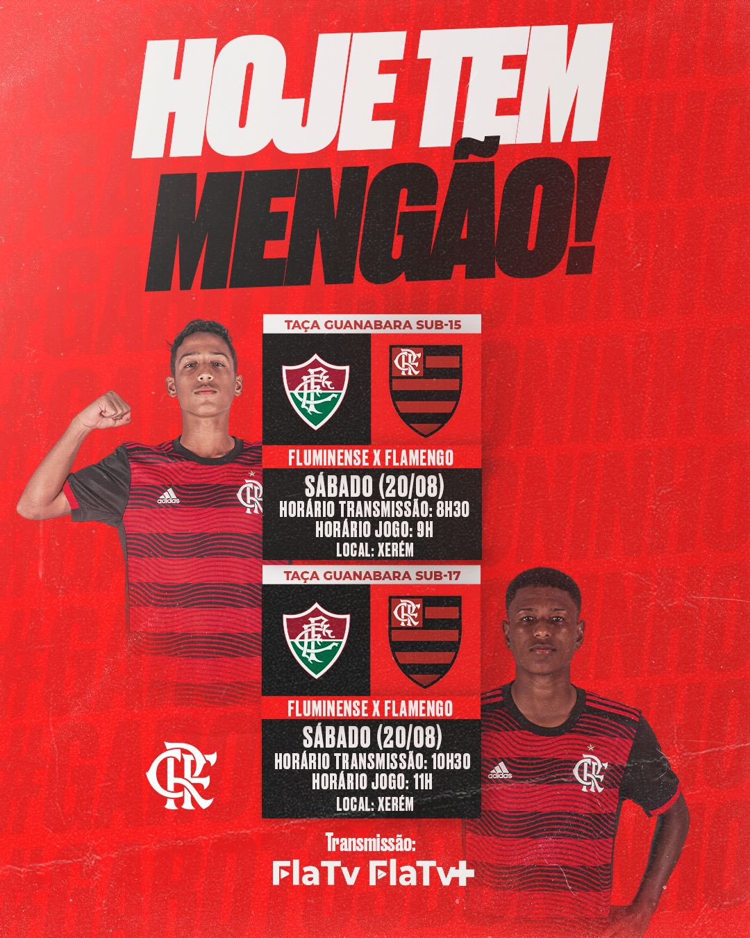 Clube de Regatas do Flamengo - Hoje tem Mengão ao vivo na #FLATV