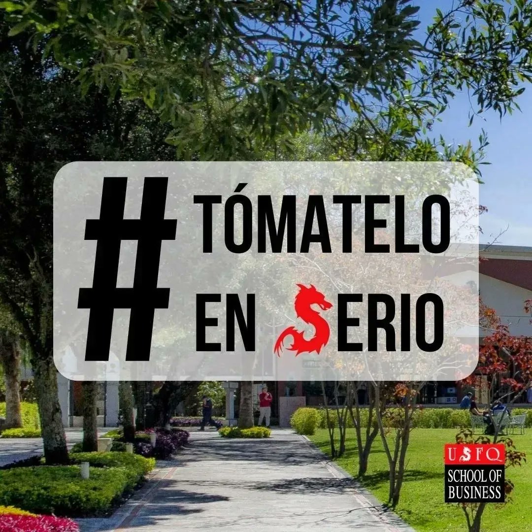CADEUSFQ's tweet photo. “Tómatelo en Serio” es una campaña del #USFQ School of Business que incentiva a nuestra 
comunidad a participar activamente en procesos de cambio de nuestra sociedad.
#TómateloEnSerio 🐉
[S I G U E] https://t.co/RY9QjHXjBG