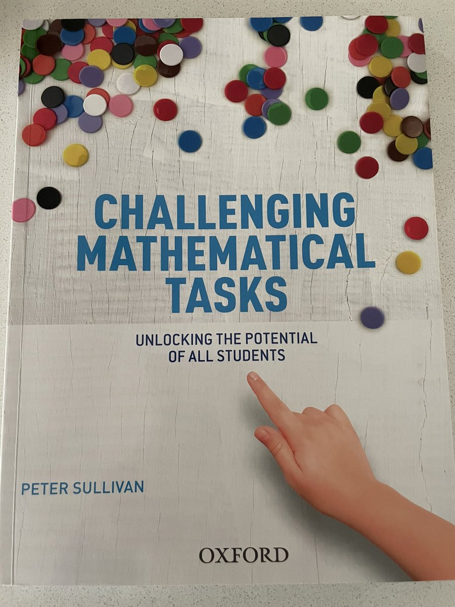 joannajerez95's tweet photo. Upon learning about the importance of open-ended challenging mathematics task to promote higher-order thinking and engagement, I purchased this book to assist me in planning for meaningful maths task with my Year 3 kids on prac! #acuedu_p https://t.co/d6H72lh6lc