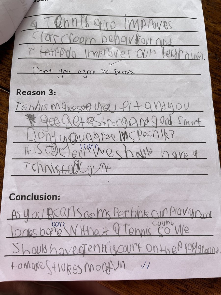 How amazing is this students growth in 5 weeks?! Very targeted writing cycle with the use of a bump it up wall. This student also has some learning challenges and I’m so proud 🥲 <a href="/AngelaPecnik/">Angela Pecnik</a>