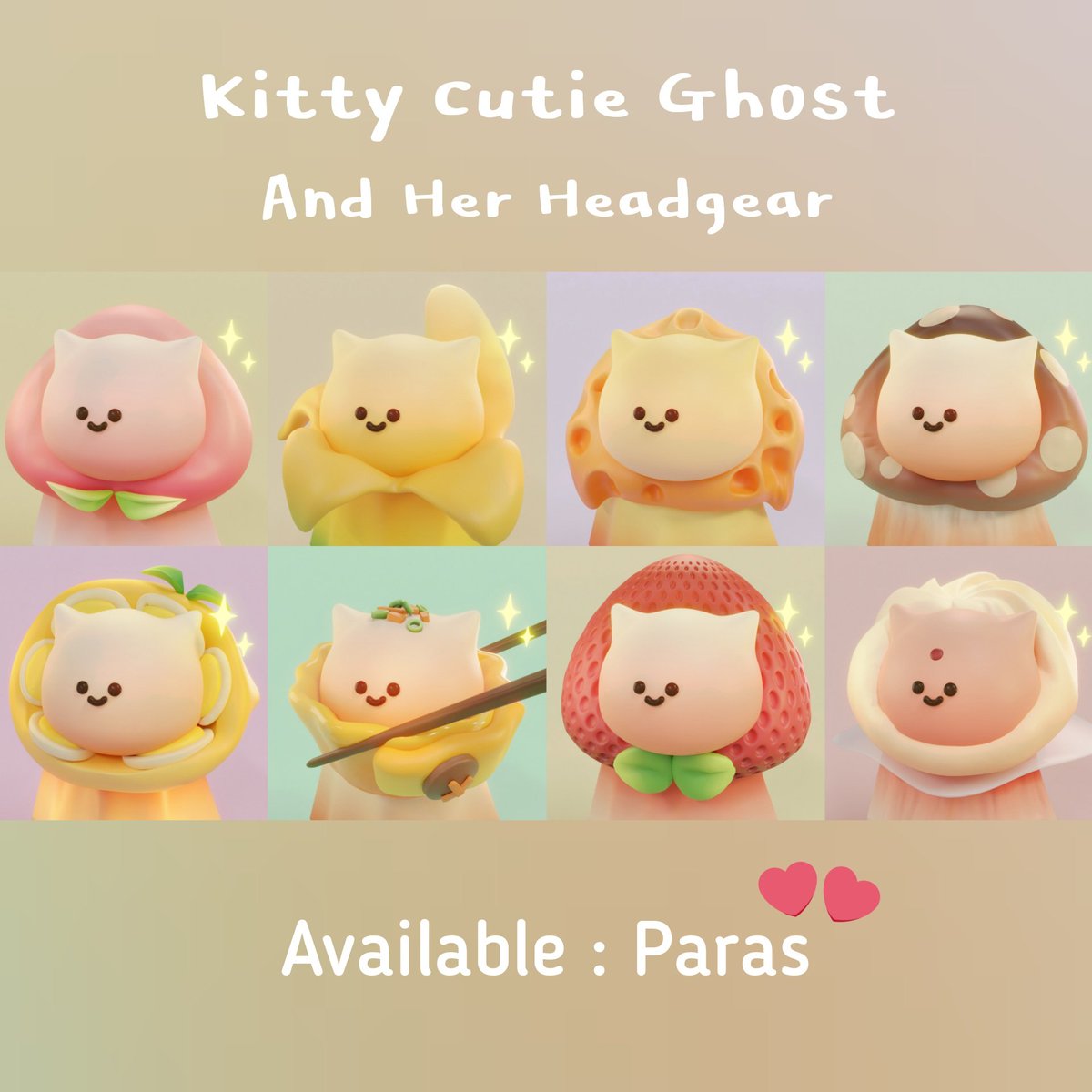 ❣️ Drop Now ❣️
🐱 Kitty Cutie Ghost And Her Headgear​ Collection​s 👻👒
.
⭐ Normal

.
PARAS : paras.id/collection/kit…
.
.

🥰 Thank​ you​ for watching 🥰
#NFTcollection 
#NFTdrop #nftcollectors #NFTCommunity #NFTTHAILAND #NEAR #NEARnft #NFTJapan #PARASnft