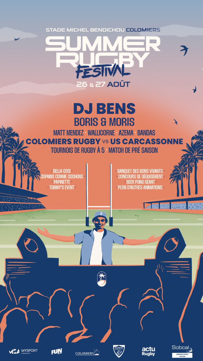 À tous les fans de rugby de la région toulousaine élargie ! Le weekend prochain se tiendra à Colomiers le Summer Rugby Festival. Au programme un match de ProD2, un tournoi de rugby à 5, musique, animations, etc. De quoi commencer la saison en beauté !

summerrugbyfestival.fr