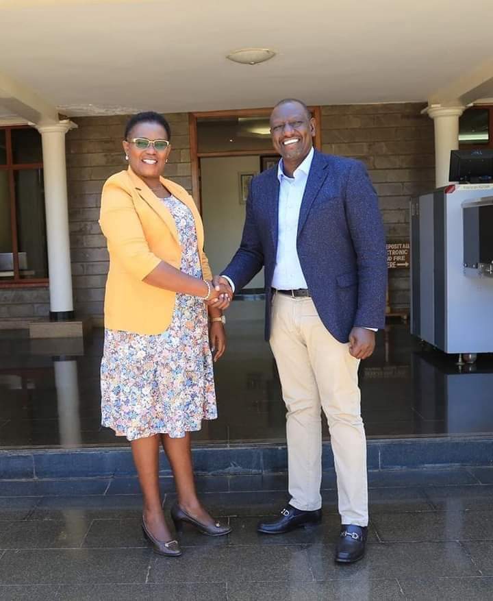 Meru_county's tweet photo. President-elect @WilliamsRuto Meets Meru's Governor-Elect Hon. Kawira Mwangaza. The two leaders assured Meru resident they will be working together towards sustainable development. https://t.co/mZK8HVQcc2