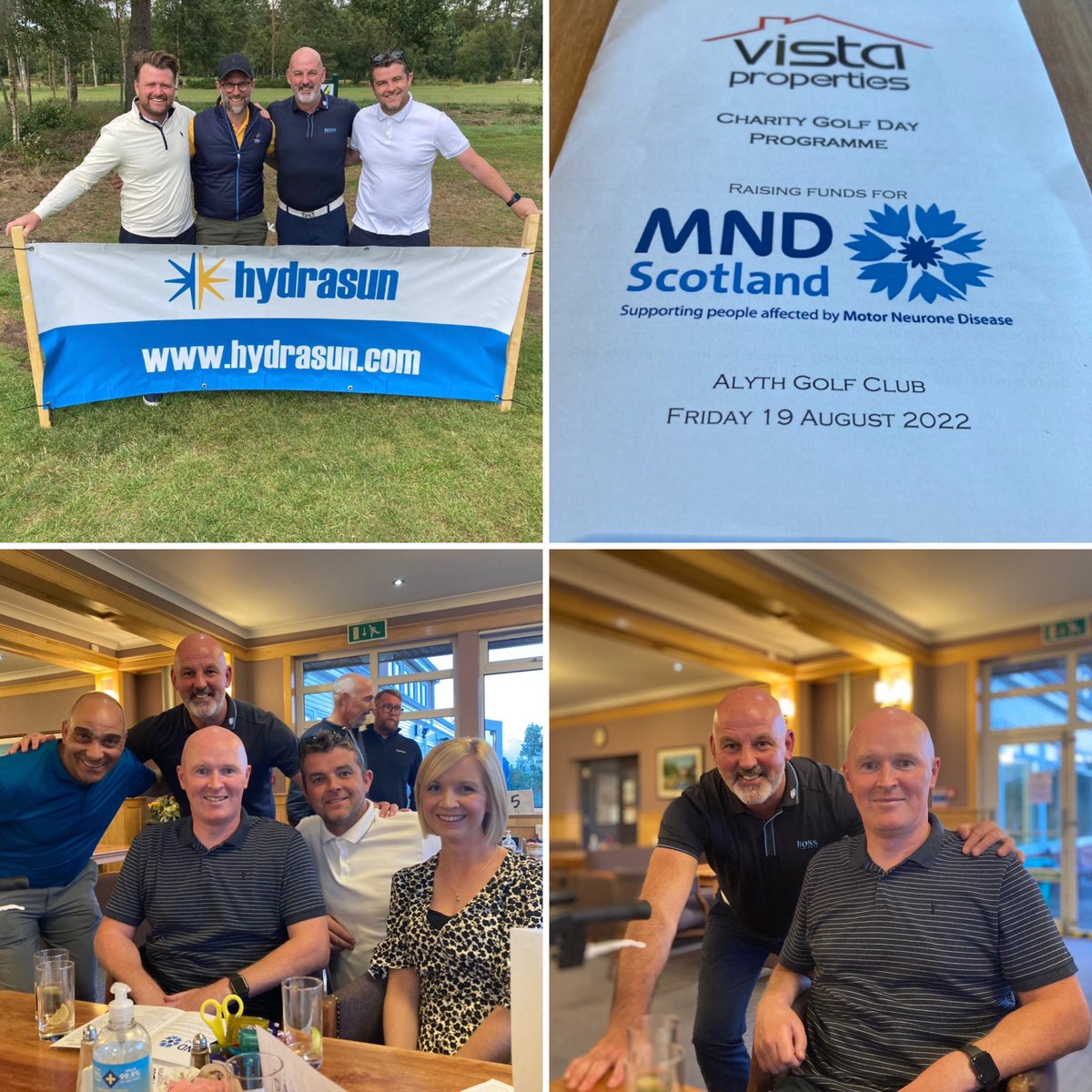 Fantastic day at the Vista Properties Charity Golf day at Aylth Golf Club and delighted to be supporting MND and a good friend @MartinJ_MND Johnston   #motorneuronedisease  <a href="/hydrasun/">Hydrasun</a> Kevin Webster Jamie Buchan Scott Michie Chris Hegarty