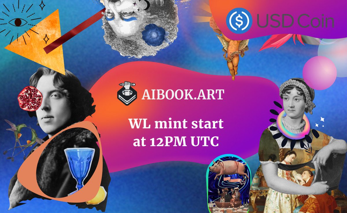 ⚡️WHITELIST MINT STARTS TODAY⚡️

Go to our website сайт to mint AIBOOK.ART NFTs today at 12:00 UTC!🥳

‼️During the mint, only USDC is available.

‼️All gleam participants were added to the whitelist 

aibook.art

#nft #mint #nftcollection