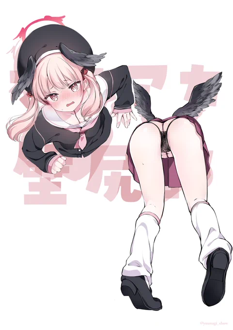 #ブルアカ壁尻部 コハルちゃん描いた 