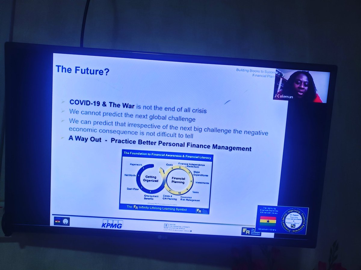 cfleafrica's tweet photo. The Future? 

#PersonalFinancialManagement webinar with @KPMG_GH during Financial Literacy Month Campaign in April this year. https://t.co/SmaSpO0Drl