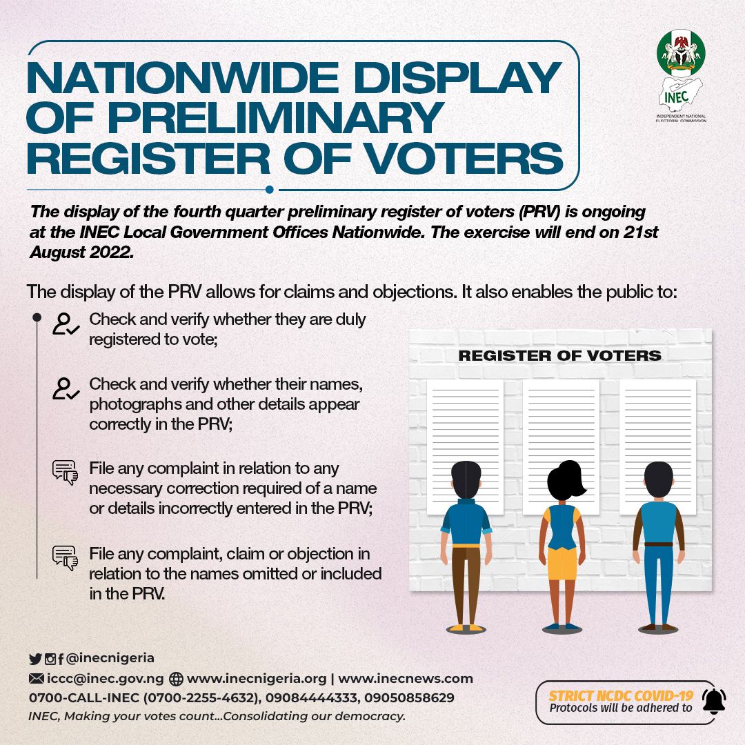 Dear Nigerians,

Can we jointly appeal to INEC <a href="/inecnigeria/">INEC Nigeria</a> to publish this register online so citizens can check their names from their homes and offices? We mustn't suffer for everything. 

If you agree, please share.