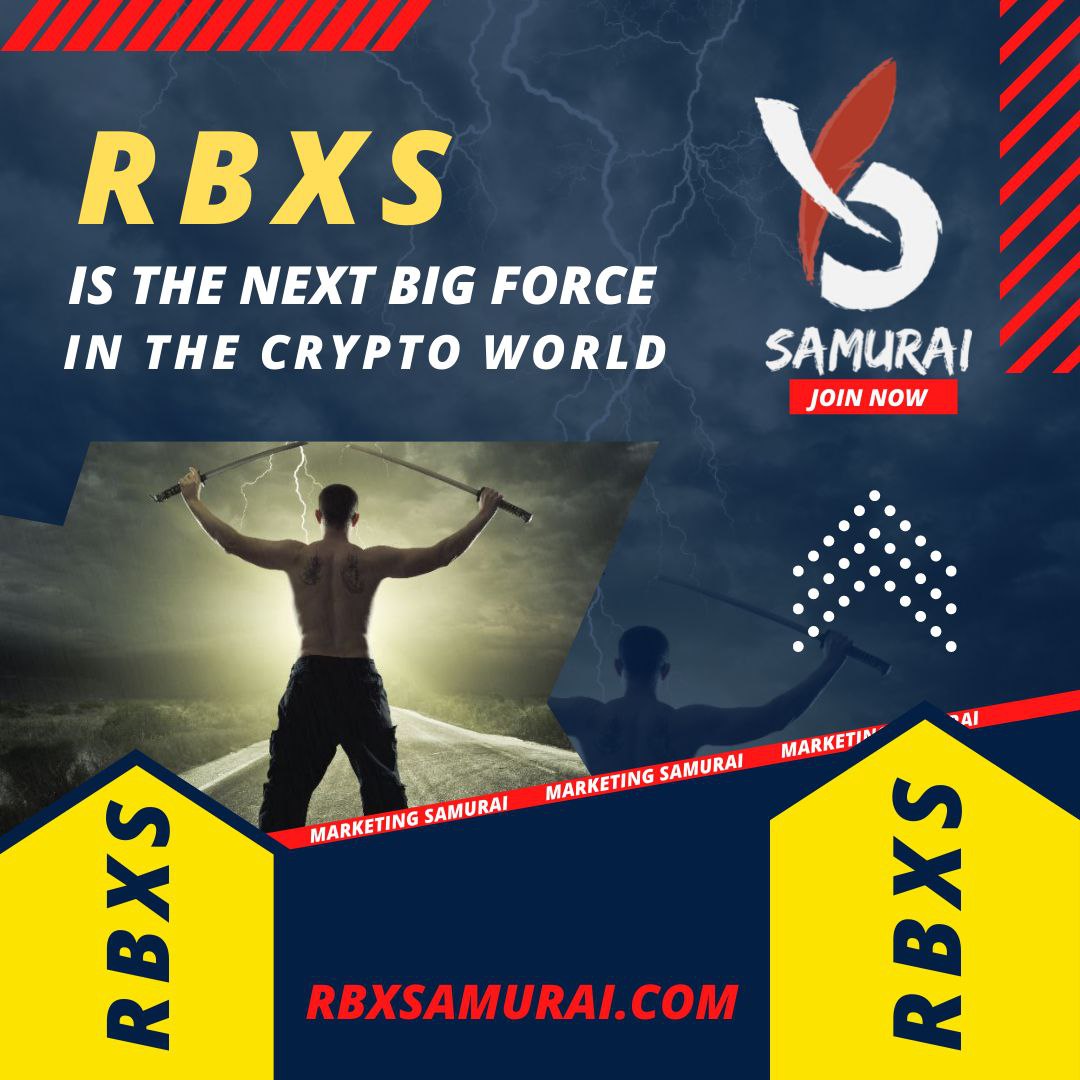 Itoro_Rbxs's tweet photo. Join the next attractive marketing force in the crypto world of today!

https://t.co/hkjP4Xmyms

#RBXS #RBXSamurai #DEFI #NFTs #RBXSToken https://t.co/Xma5Wem8wn