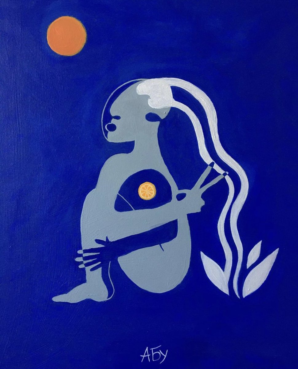 Good morning #NFTfamily 🌩⛅️

This painting is about liberation, about getting rid of what we are attached to, what pulls us down, prevents us from getting up and moving on

But we change our own lives because we have a strong core and personality 🙌🏼